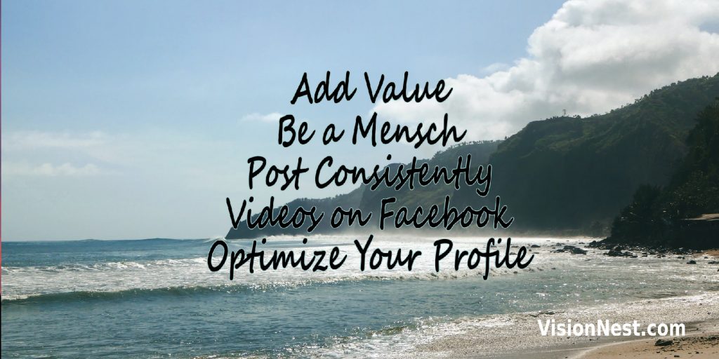 Seashore image with tips from Guy Kawasaki’s course on How to Rock Social Media